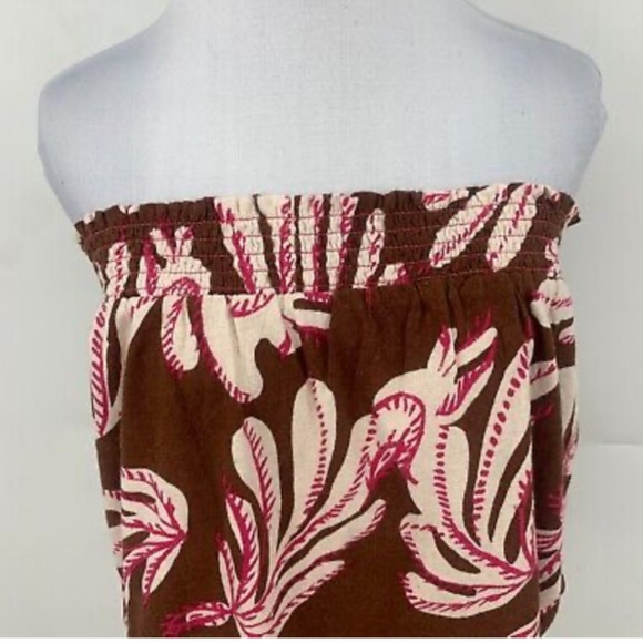 Brand New ANTHROPOLOGIE STRAPLESS SMOCKED BUBBLE TOP - Picture 3 of 9